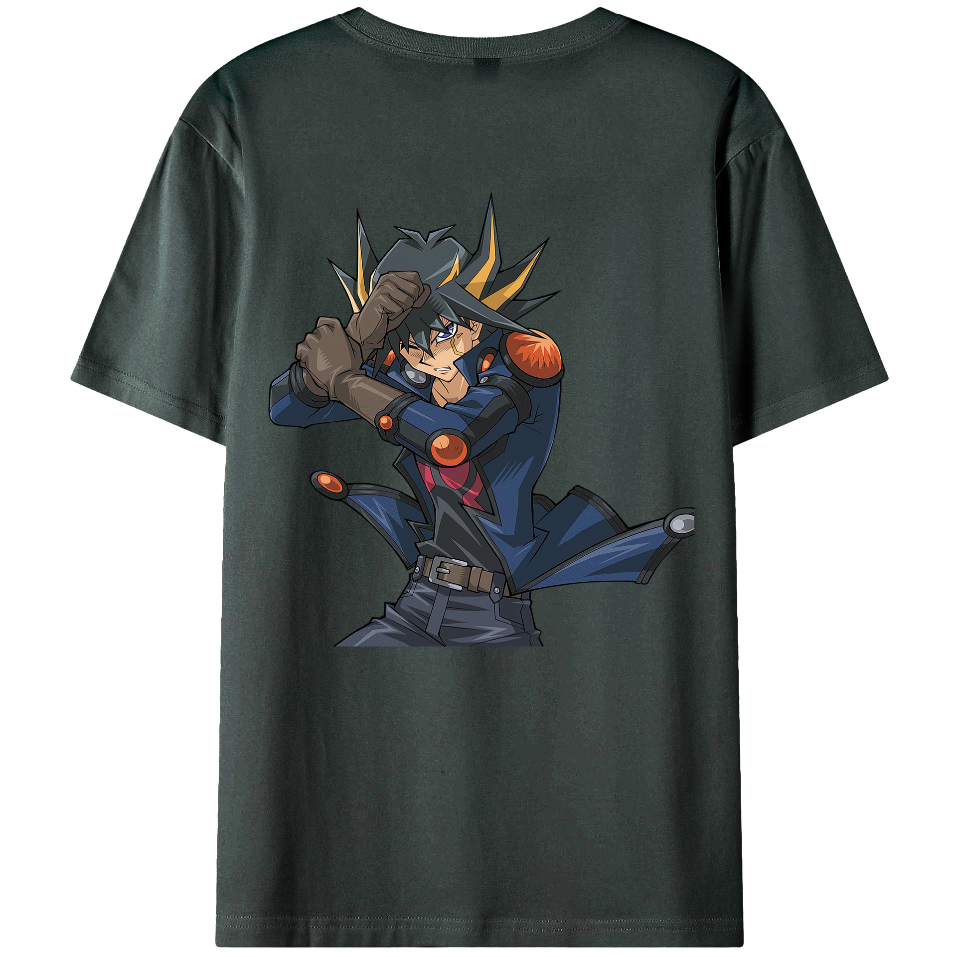 （画像用） 遊☆戯☆王 Yu-Gi-Oh! 綿100％ メンズ半袖Tシャツ（バックプリント） 通気性